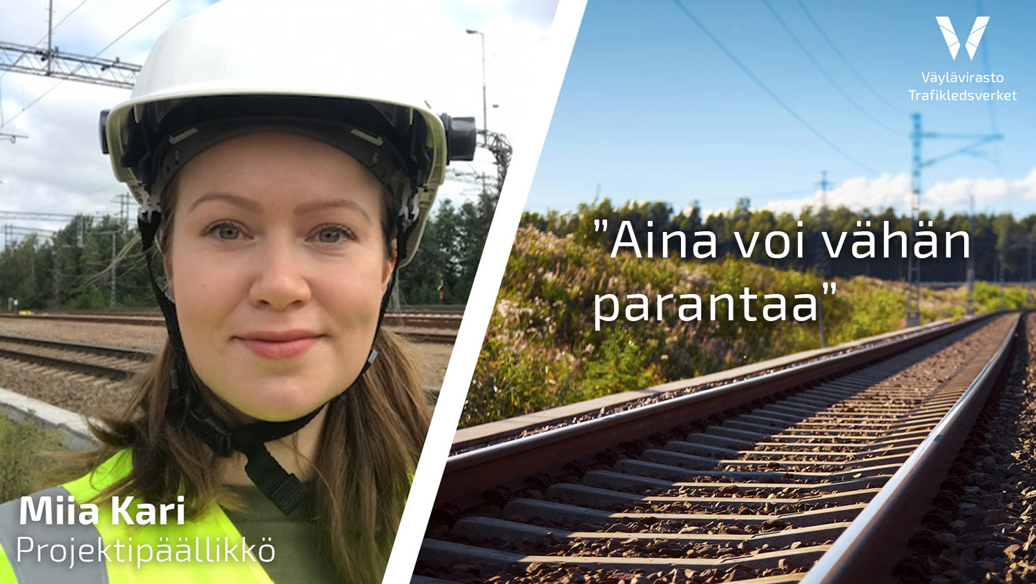 Miia Karin kuva ja hänen mottonsa: Aina voi vähän parantaa.