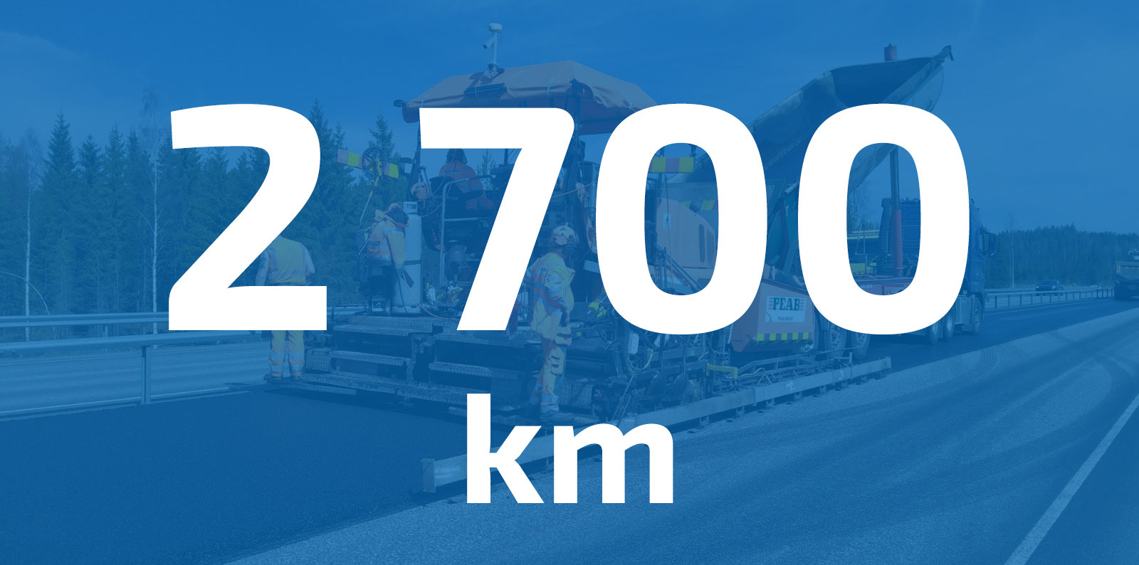 Road construction and number 2,700 kilometres.