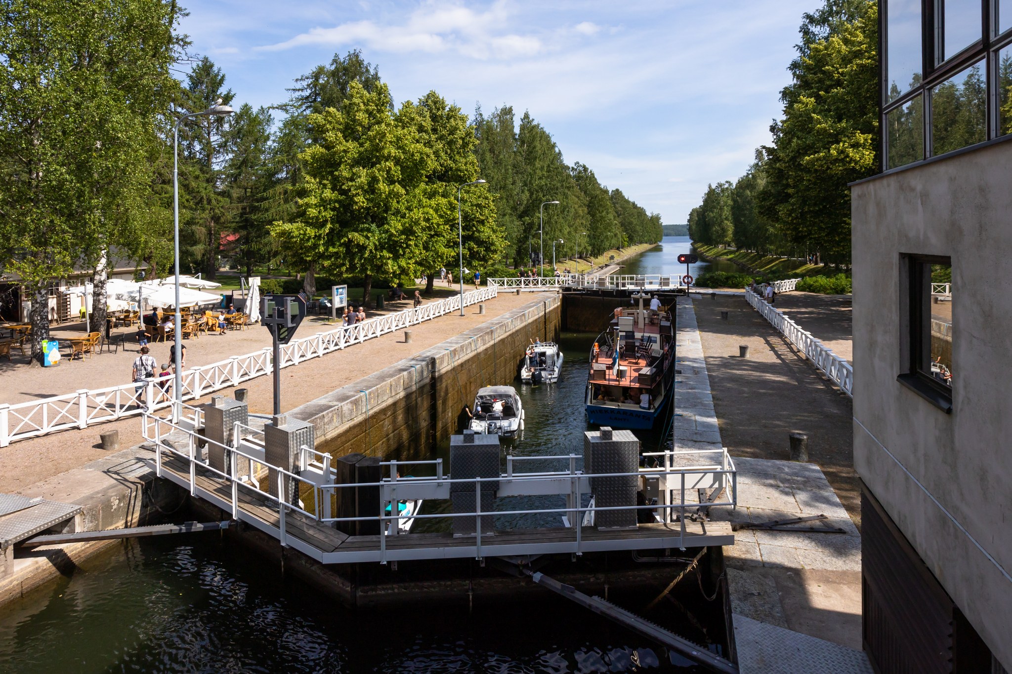 Kanalen i Vääksy på sommaren.